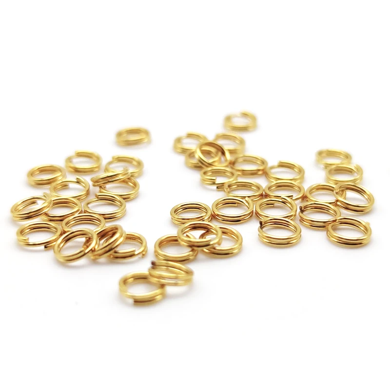 100pcs 5-12mm Stainless Steel Open Jump Rings Double Loops Split Rings Connectors For DIY Jewelry Making Findings Accessories