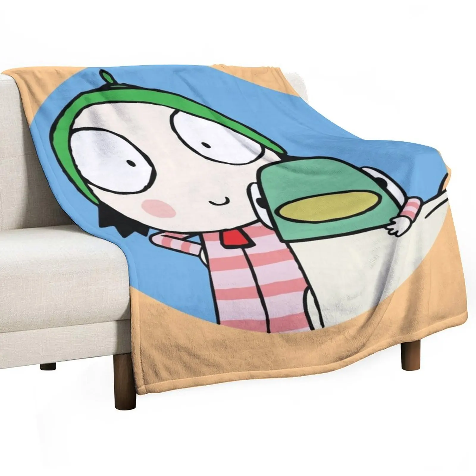 Sarah and Duck Throw Blanket Kid'S blankets and throws Bed covers Blankets