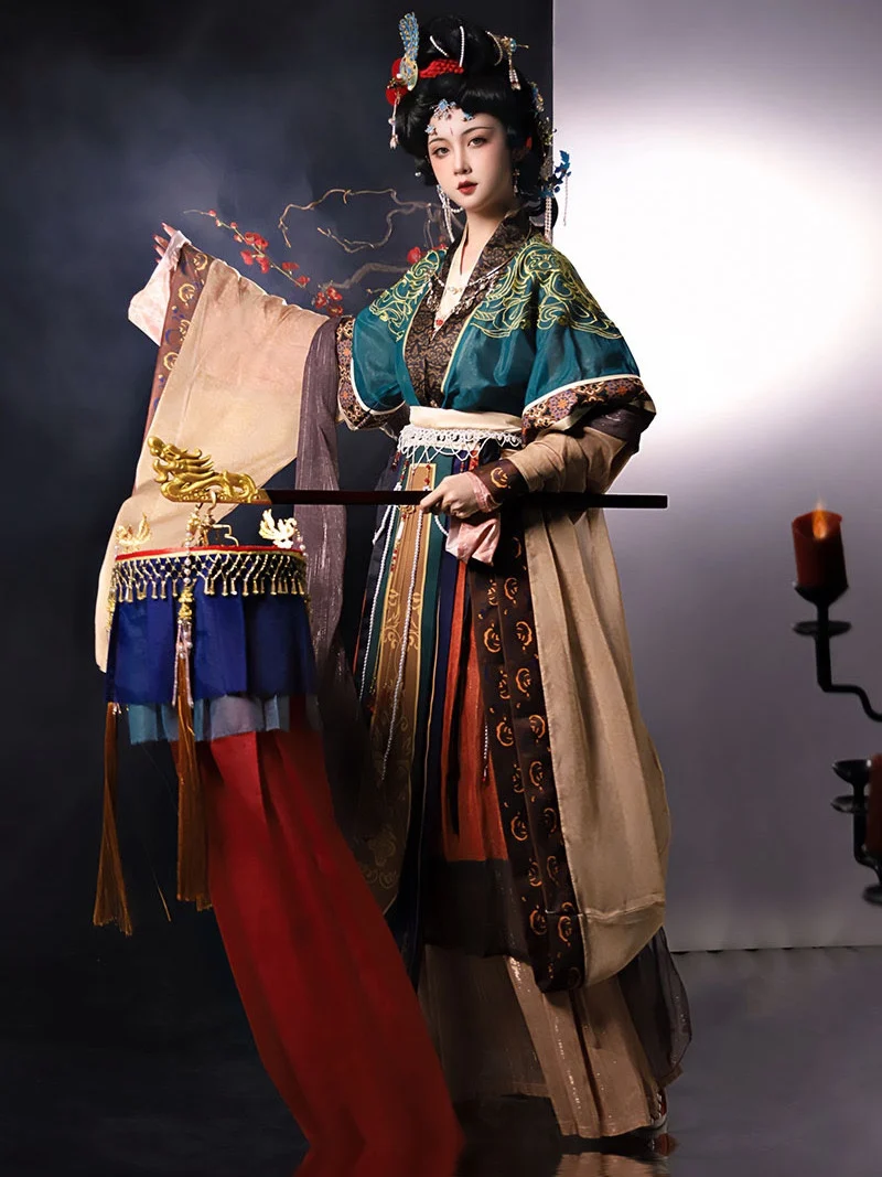 Dp18 2024 Nieuwe Vrouwen Hanfu Restauratie Geborduurde Hanfu Onsterfelijke Figuur Traditionele Verbeterde Zijden Grote Mouwen