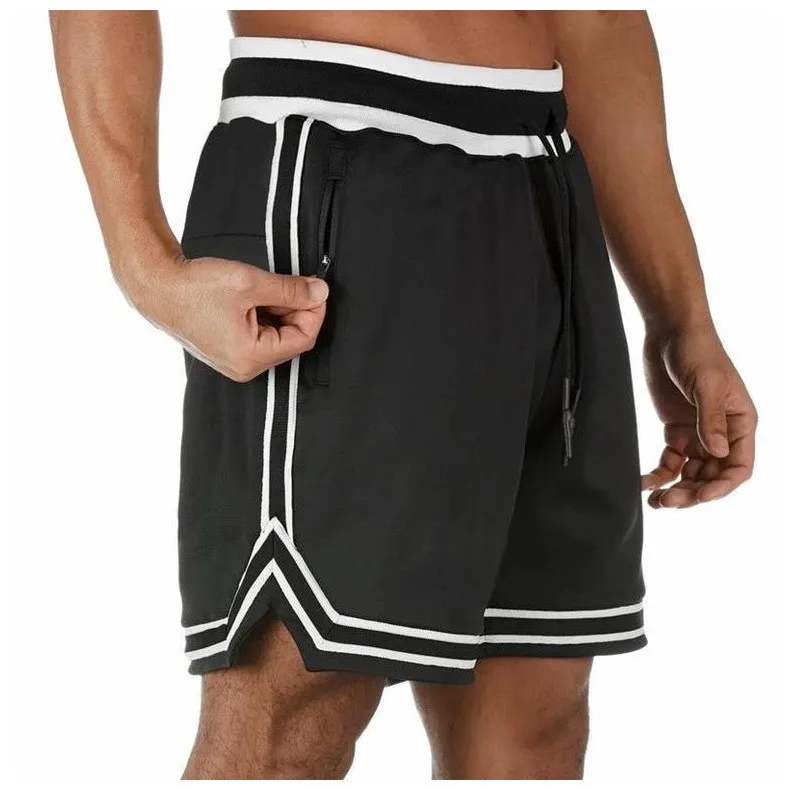 

Summer Men's Loose Casual Sports Straight Pants Polyester Fabric mid Waist Pure Color Trendy Straight Leg Length Eighteen
