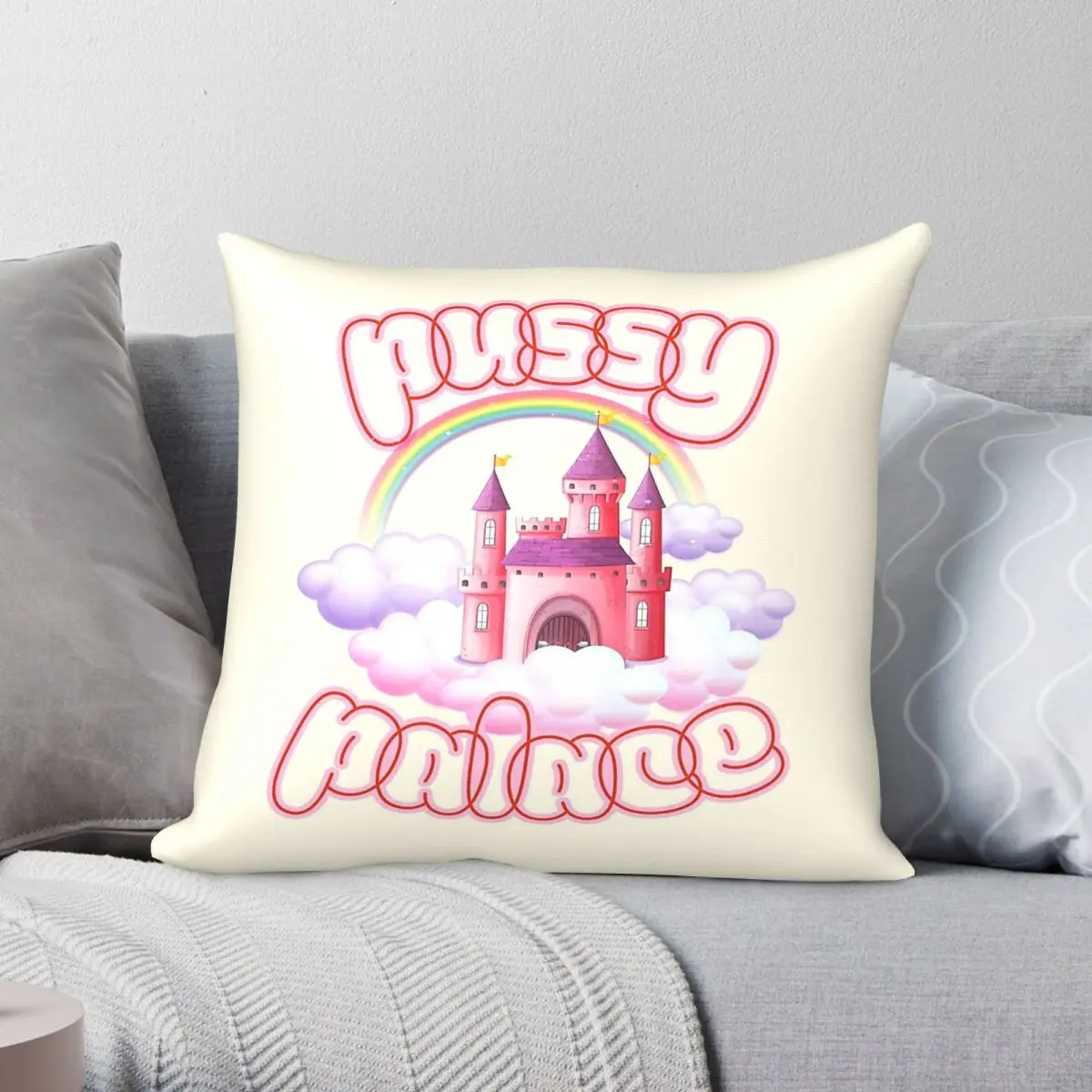 Lily Allen Pussy Palace West End Girl Square Pillowcase Polyester Linen Velvet Creative Zip Decorative Sofa Cushion Cover