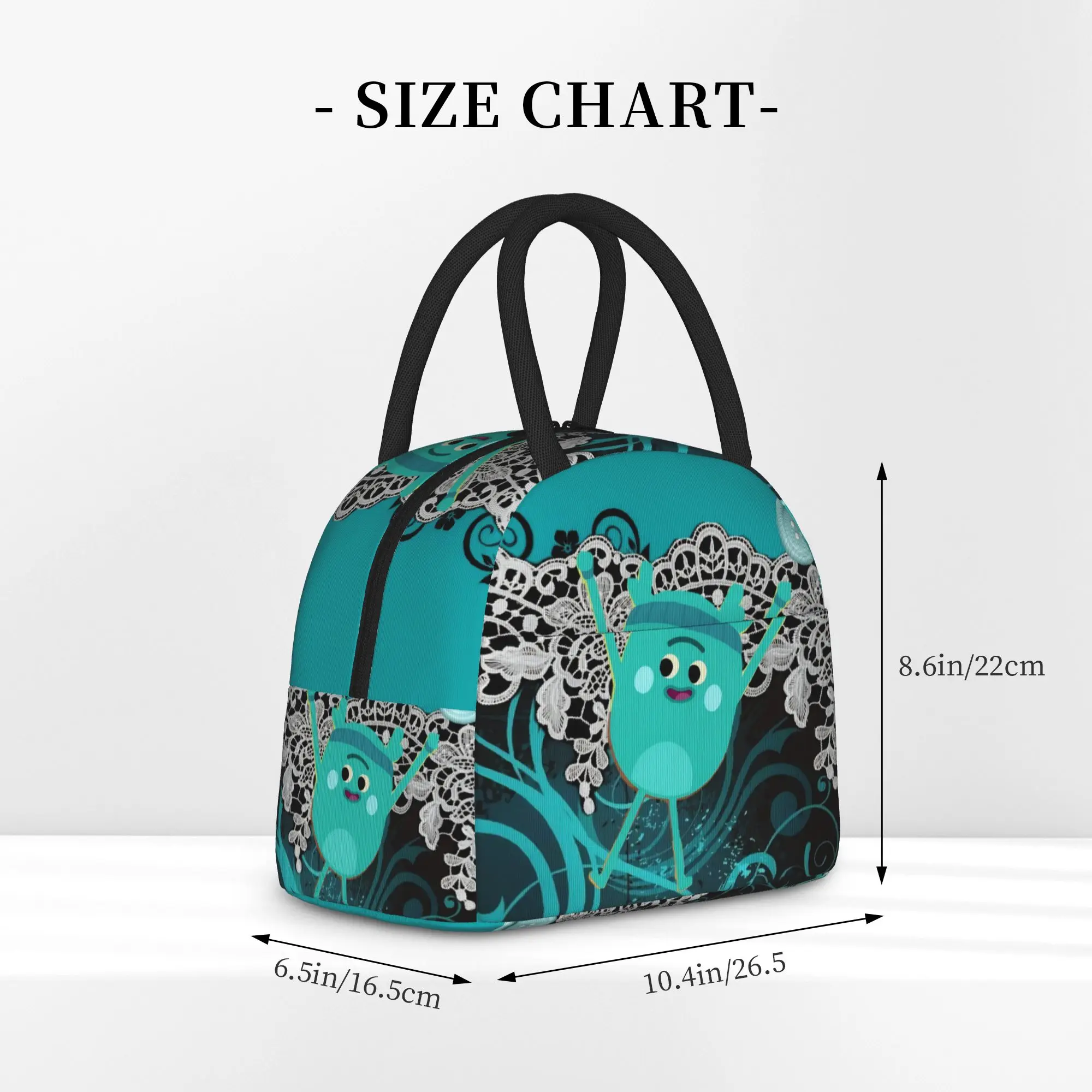 Bumbles Educational Cartoon Nums Tote Insulated Lunch Bag Grumble Portable Food Bag Leakproof Cooler Thermal For Work Large Size