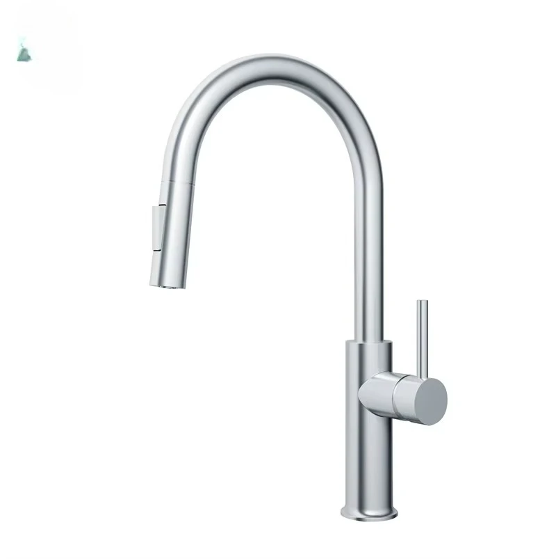 ก๊อกน้ำห้องครัวแบบติดตั้งบนเคาน์เตอร์ สีดำด้าน ขายดีที่สุด ผลิตจากสแตนเลส 304 พร้อมเซ็นเซอร์แบบไม่ต้องสัมผัส ฟังก์ชั่นน้ำร้อนและน้ำเย็น