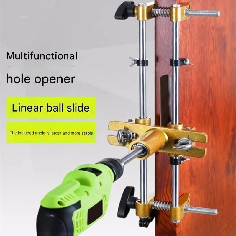 Door Lock Installation Kit Mortising Machine Mortise Jig Door Lock Hole Opener Kit Lock Mortiser with Drill Bit for Wooden Doors