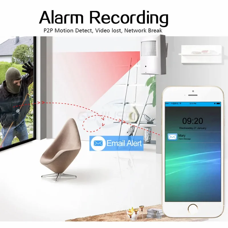 WIFI TF Slot 5MP 3MP 1080P 8MP IMX415 PIR Style Indoor On vif Mini Wireless IP Camera Invisible 940nm IR LED Built-in MIC Camhi