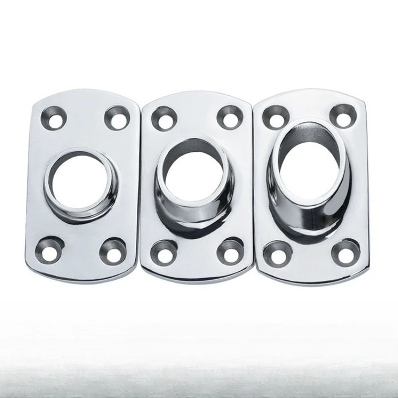 Marine hardware fittings, square pipe seats, weldable deck handrail brackets, yacht stainless steel fittings