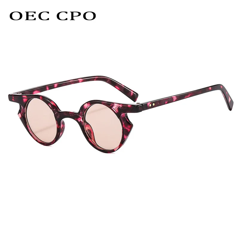OEC CPO Sexy okrągłe okulary kobiety moda mała ramka okulary UV400 Punk panie nowy Trend okulary odcienie Retro UV400 — zdjęcie 4