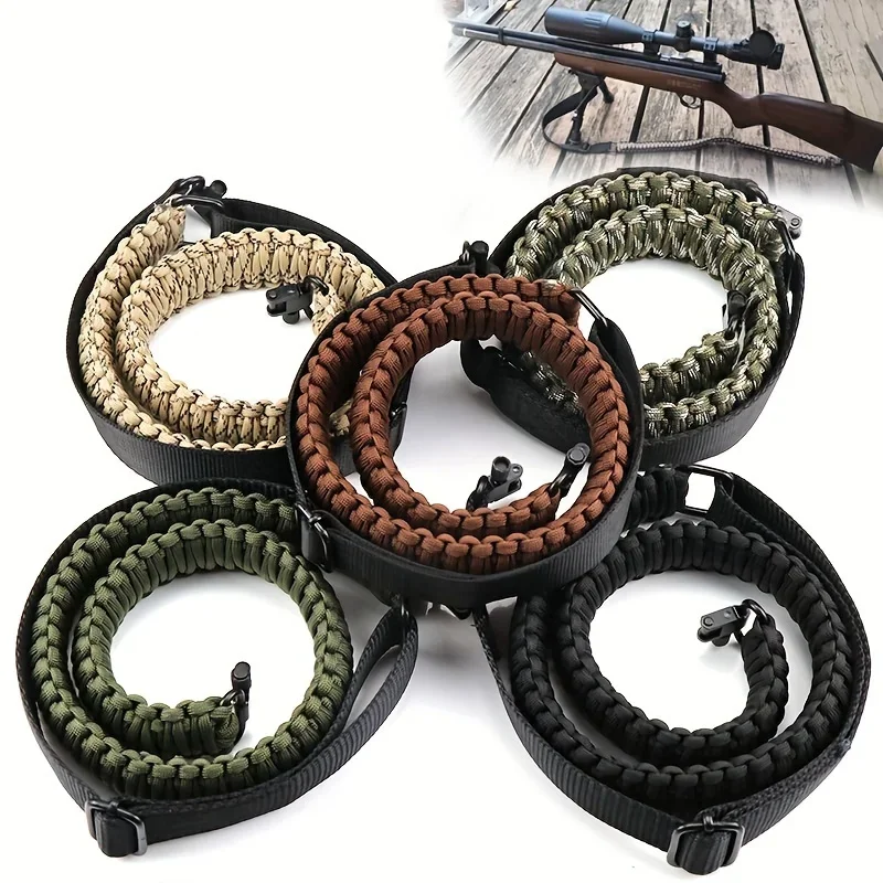 

Parachute gun sling is adjustable, comfortable, durable and lightweight hunting braided parachute shoulder strap strap strap
