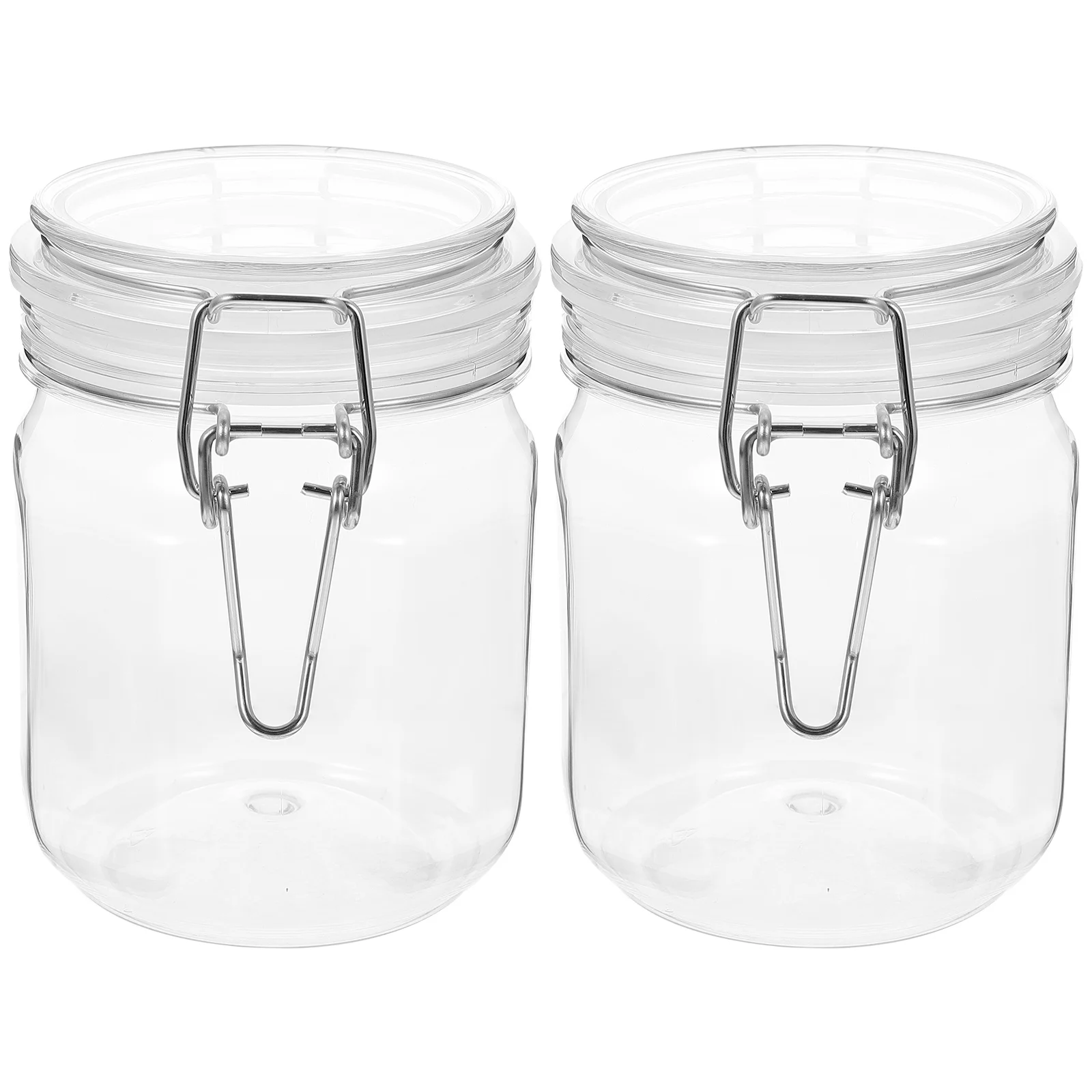 

2 Pcs Airtight Honey Jar Caviar Jars Plastic Juice Containers with Lid Jam Bottles Small Cereals Sealing Cap Storage