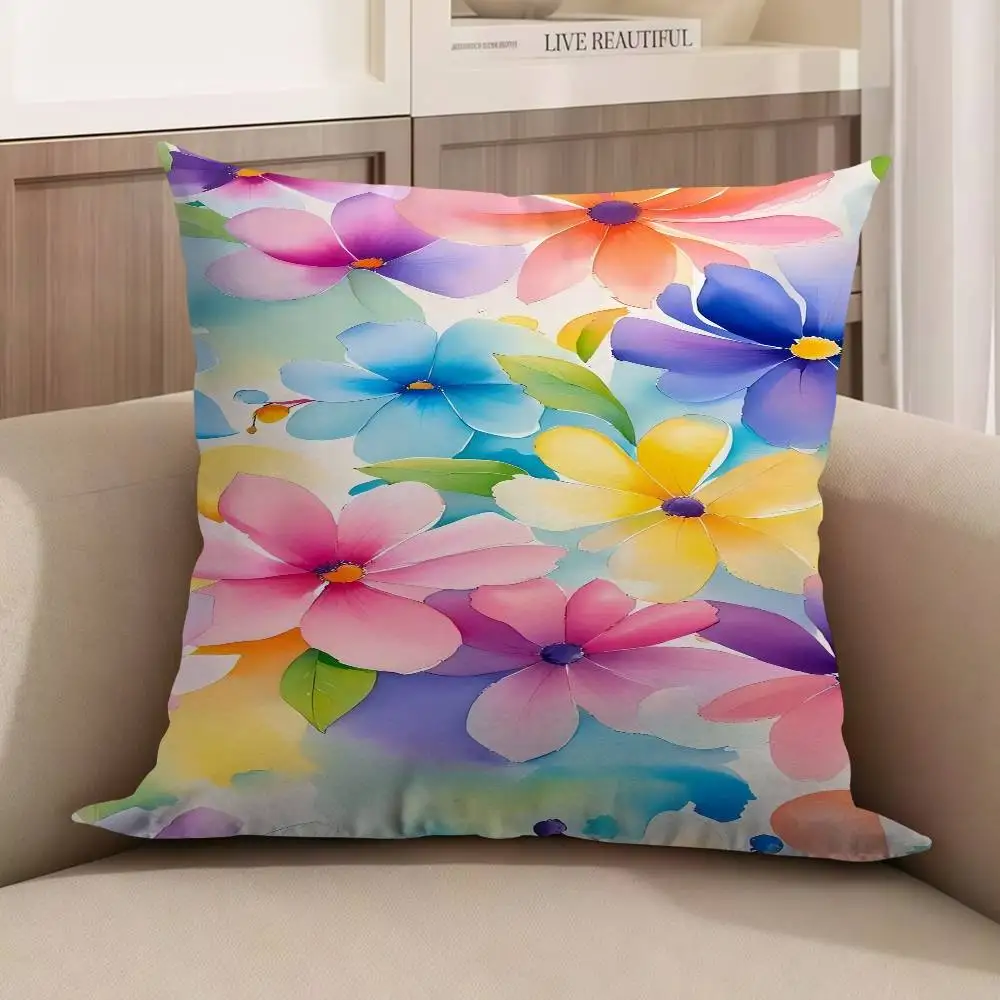 

Lemon Blossom Pillowcase Toon Gift Cushion Cover Bedroom Home Sofa Chair Seat Decor Pillow Case