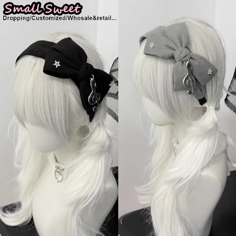 Acessórios de Cabelo para Mulheres da Subcultura Gótica, Harajuku, Lolita Gótica, Y2K, Faixa de Cabelo Floral Punk, Tiara, Arco de Cabelo