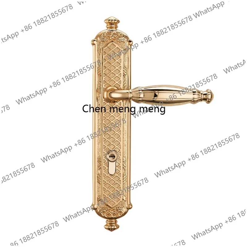 High Grade Pure Copper Door Lock Mute Security Door Locks Indoor Bedroom Door Handle Deadbolt Lockset Furniture Hardware