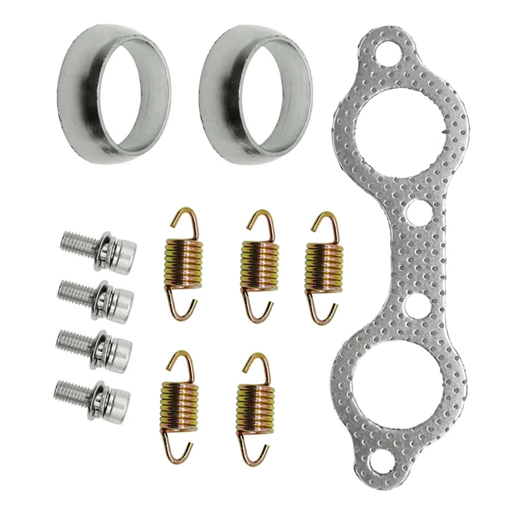 For Polaris Frontier ATV Replacement Parts Muffler Gasket Kit ATV Exhaust Repair Metal Complete Hardware Included