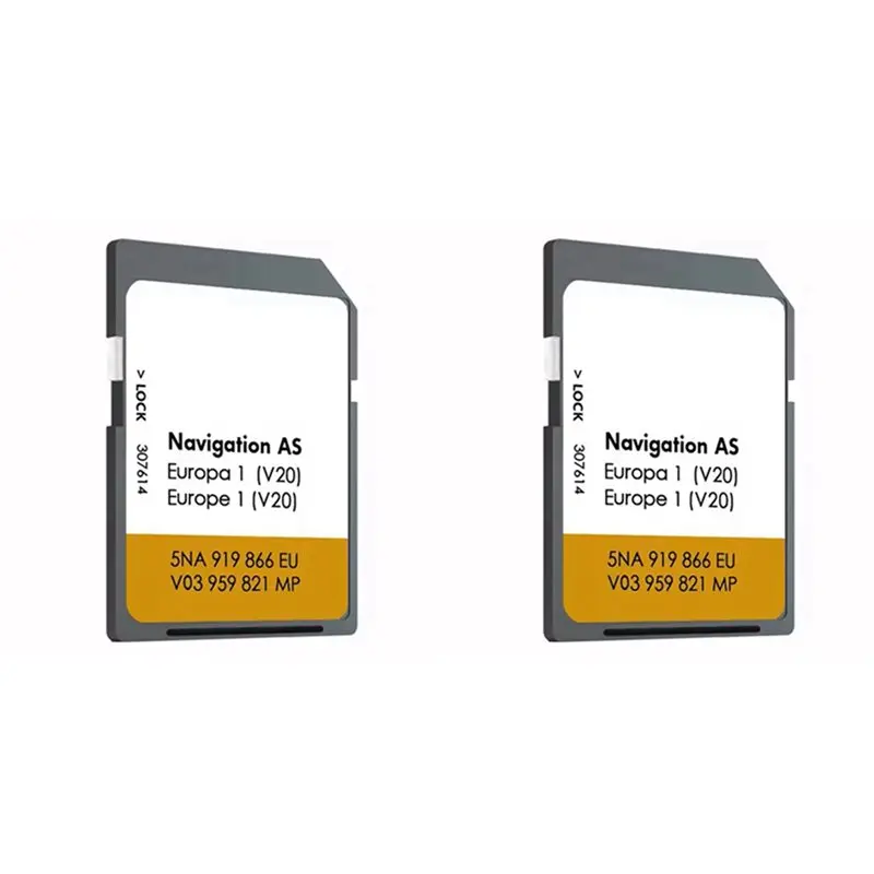 

2 карты SD для SD VW AS V20 2024/2025 MIB2 Discover Media Sat Nav, 32 ГБ, навигационная карта Европы - BTFL