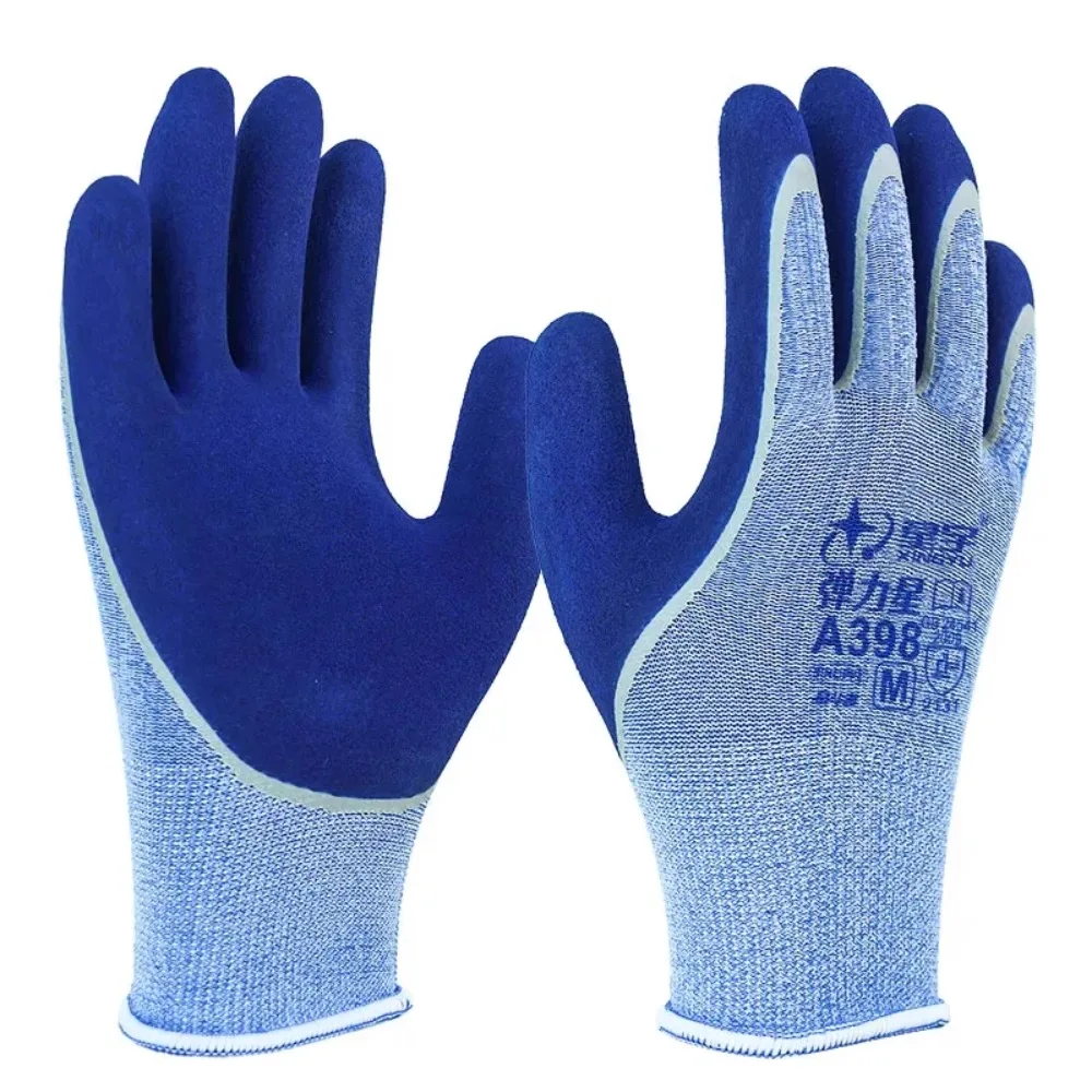 

Latex foam gloves matte work non-slip high elasticity durable breathable construction site comfortable sweat absorption soft