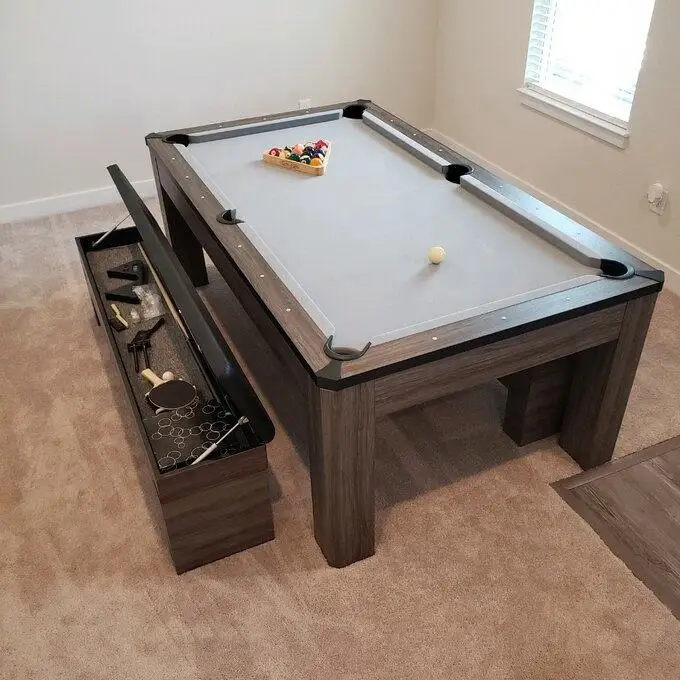 High Quality 7FT 3 In 1 Multifunction Billiard Table Pool Table With Dining Pingpong Top With Benches For Indoor Use