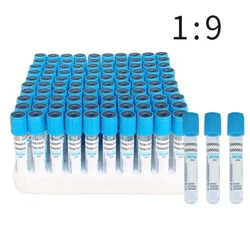 Disposable Sodium Citrate 1：9 Sterile Vacuum Blood Collection Tube Veterinary 100pcs sampling tube 10ml/5ml/3ml/2ml