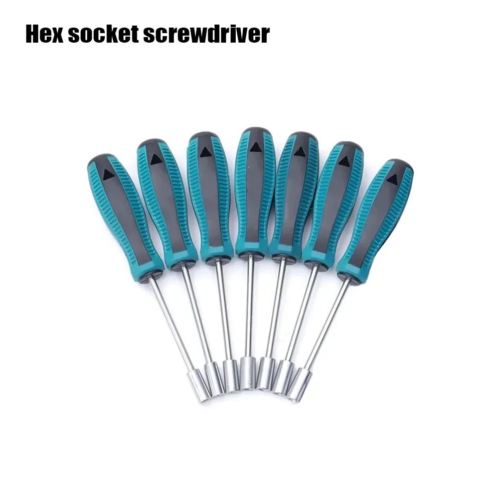 Screwdriver Hex Socket 3/3.5/4/4.5/5/5.5/6mm Wrench Socket Hexagonal Nuts Driver For Car Auto Repairing Manual Tools Accessories