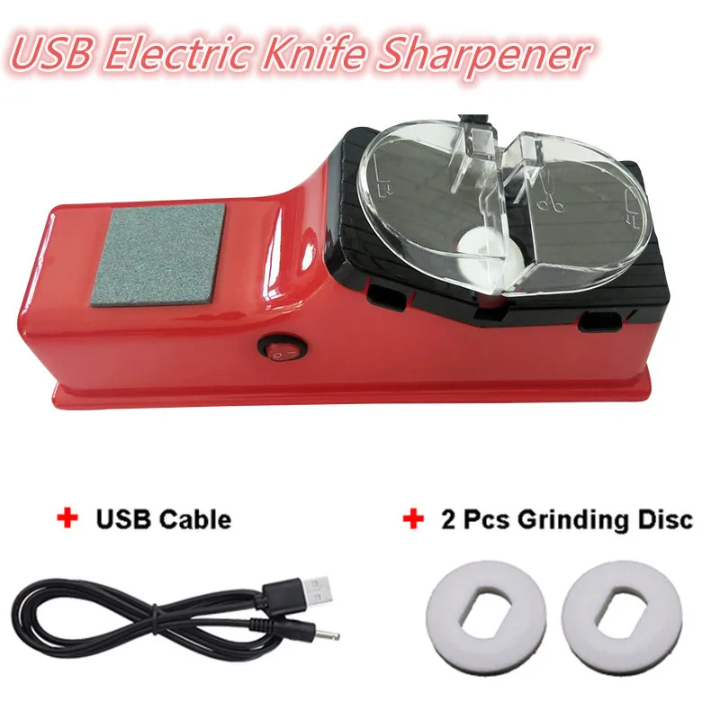 

Professional USB Electric Knife Grinding Stone Scissor Sharpener Knife Sharpener Adjustable For Kitchen Knives Tool Sharpening