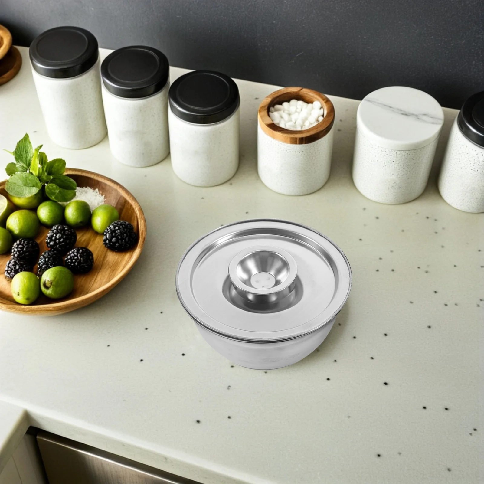 

2Pcs Grease Container Lids Stainless Steel Oil Pot Cover Metal Seasoning Pot Lid Spill Proof Reusable Lids for Kitchen Use