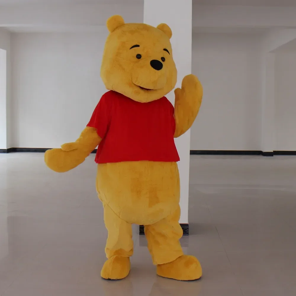 Cosplay Disney Cartoon character Winnie the pooh bear Mascot Costume Advertising Costume Fancy Dress Party Animal carnival props