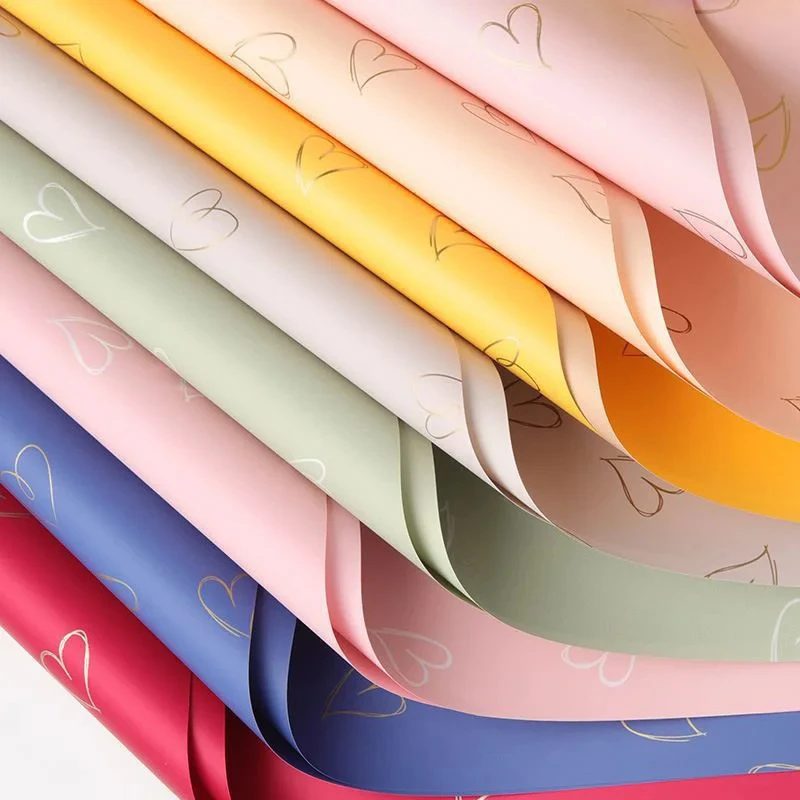 20 Sheets Love Thickened Gift Wrapping Paper Waterproof - Bouquet Wrapping Paper, Crafts and Artwork Packaging Backing Paper