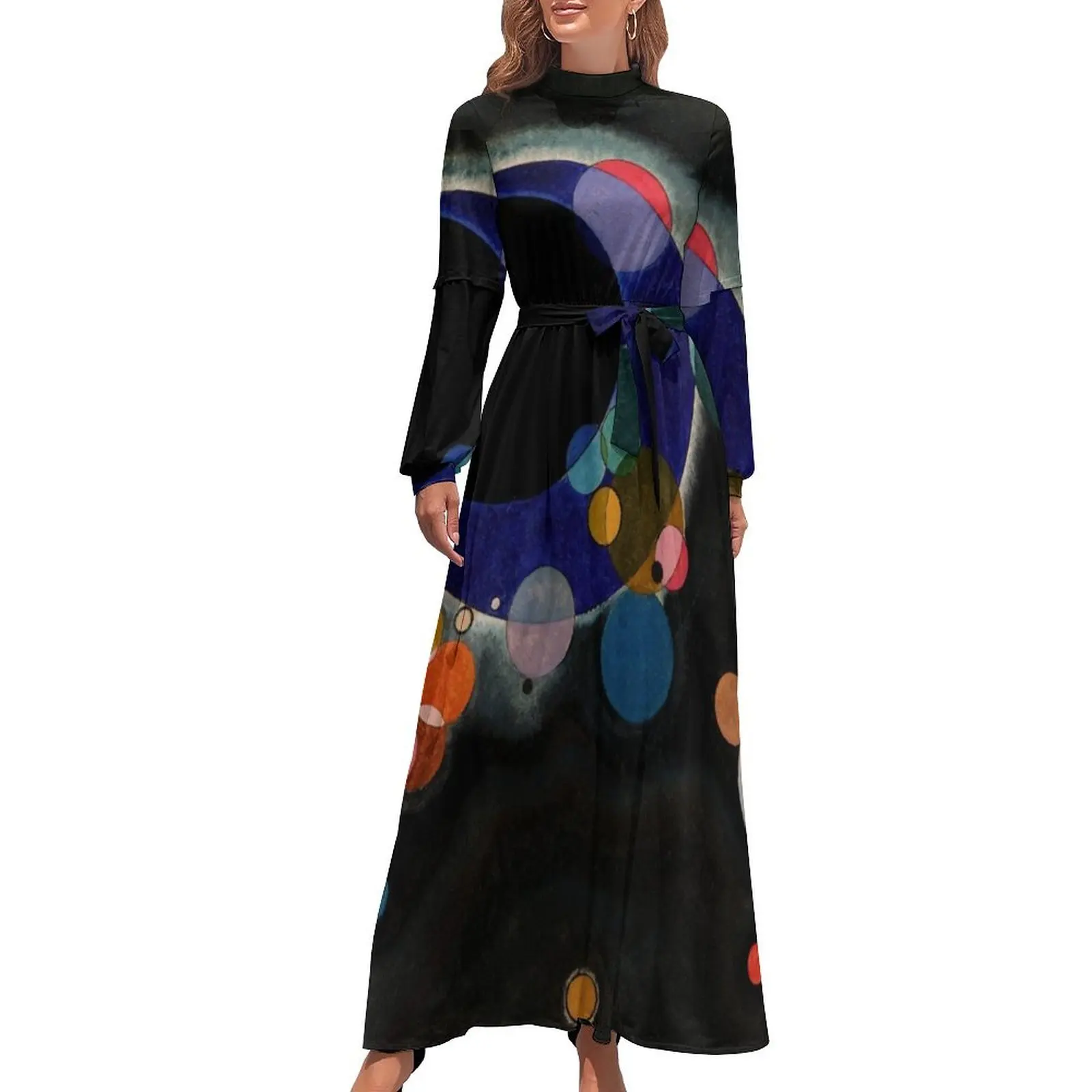 

Wassily Kandinsky - Several Circles - Bauhaus Art Long Dress chic and elegant woman dress women's clothing trend 2024