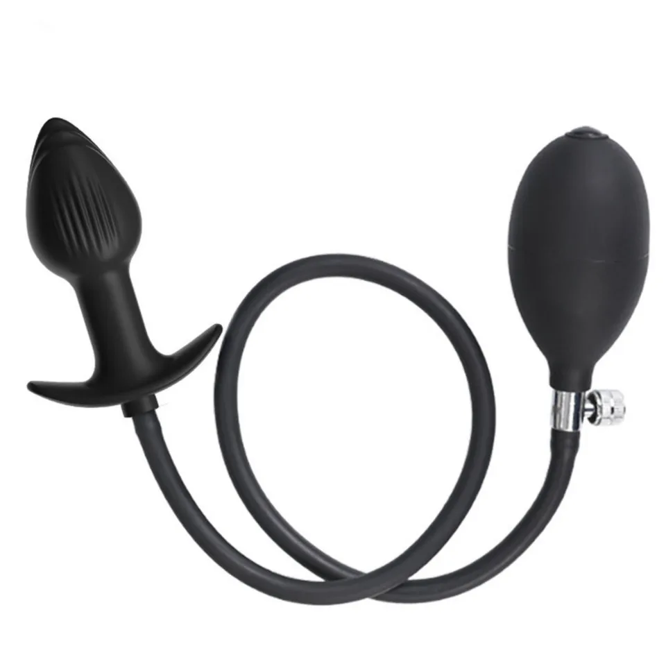 Silicone Anal Trainer Inflatable Anal Plug Unisex Butt Game Sex Toys Stimulator Prostate Massage Masturbaror For Couple Pleasure
