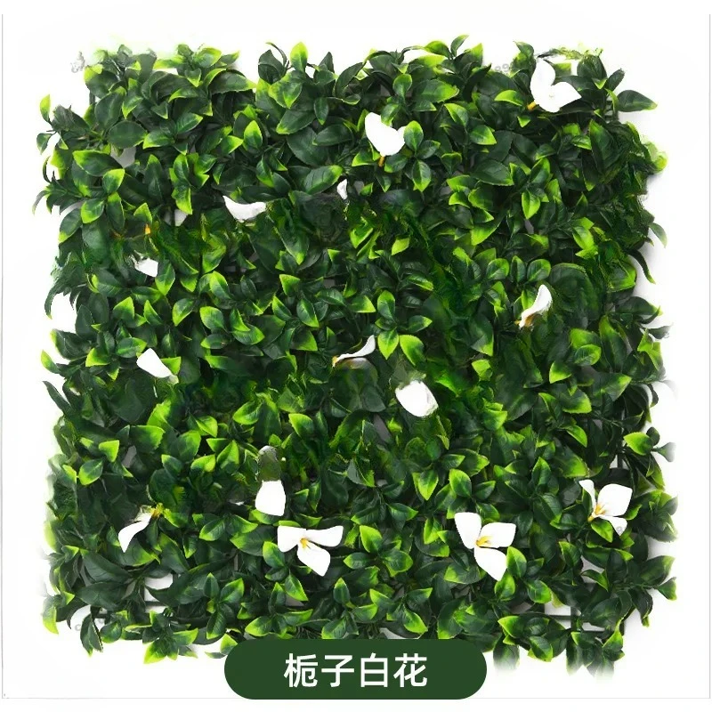 Simulation Flower Green Plant Wall Wedding Decoration Artificial Plastic Fake Flower Shopping Mall Background Image Wall Plant