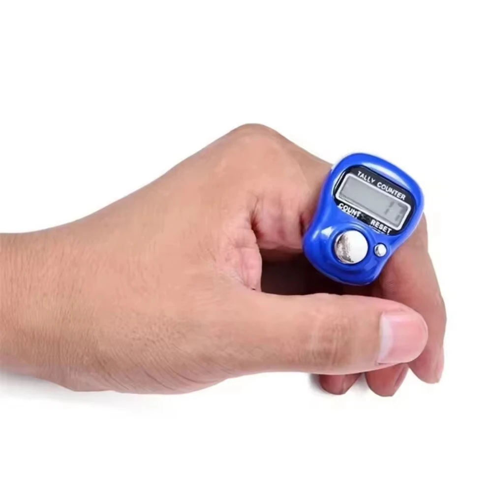 4PCS Mini Electronic Finger Counter Hand Tally Clicker Counter Ring Digital Counters Knitting Row Counter Stroke Contador