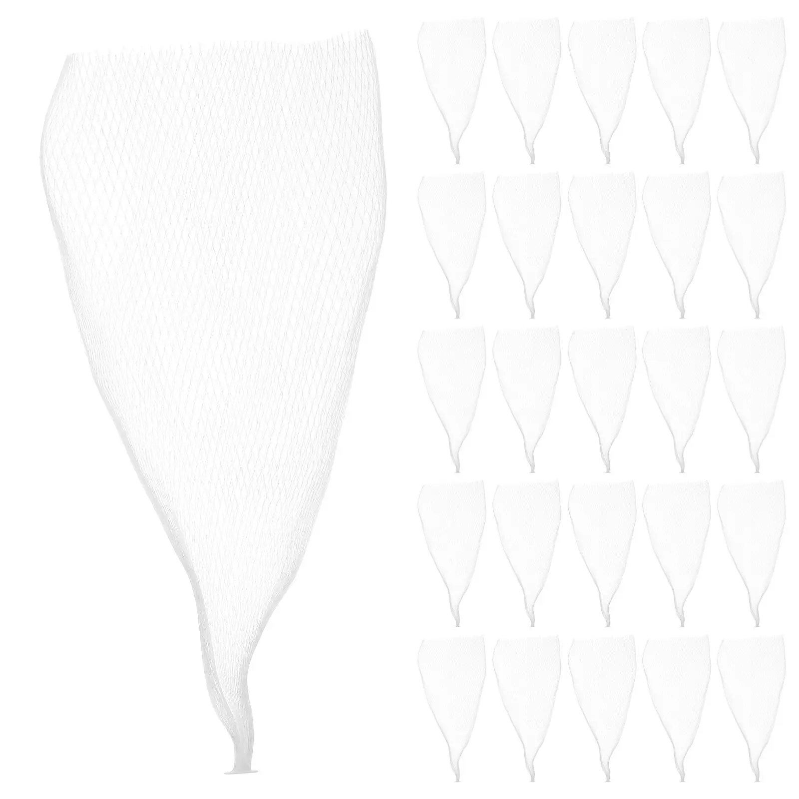 

100Pcs Kitchen Sink Drain Filter Mesh Bag Disposable Fine Nylon Strainer Net Collapsible Food Scraps Catcher Leak Prevent