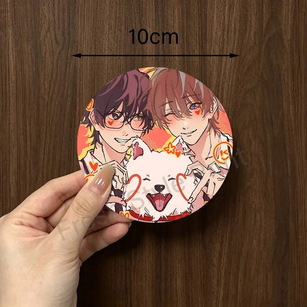 Manga L-Lost In The C-Cloud Wooden Coasters 10cm Round Cosplay Fans Collect Friends Gifts 2