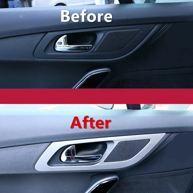 For Peugeot 508 2011-2017 Interiol Door Handle Cover Trim Interior Door Window Lift Switch Cover Car Accessories 4pcs