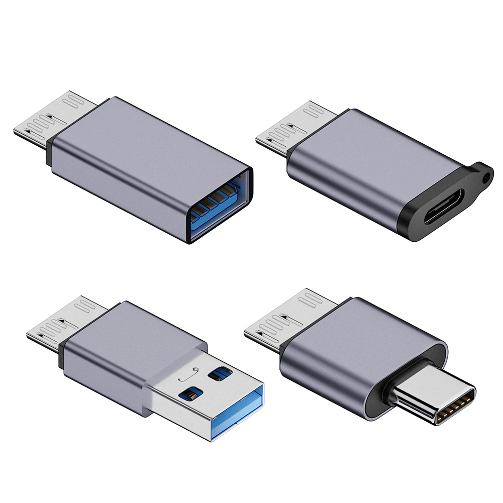

Высокоскоростной адаптер USB A и Type C для Micro B HDD для мобильных устройств с частотой передачи данных 10 Гбит/с и выходной мощностью 7,5 Вт