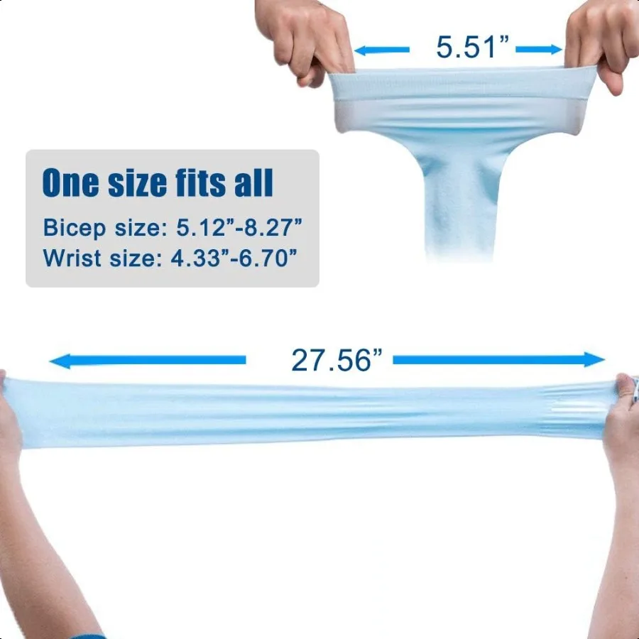Bacophy 3 Pairs Arm Sleeves with Thumb Holes Women Men UV Protection Cooling UPF 50 Comprion Long Arm Cover