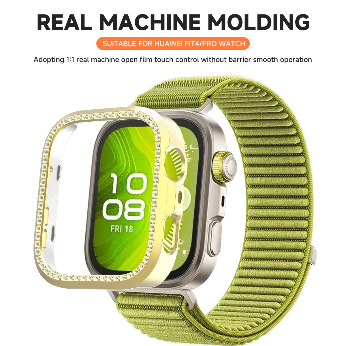 Diamond Case For Huawei watch Fit 4 4 pro 3 Accessorie All-Around hollow PC Protective Bumper Frame For huawei watch fit 3 Cover image 5