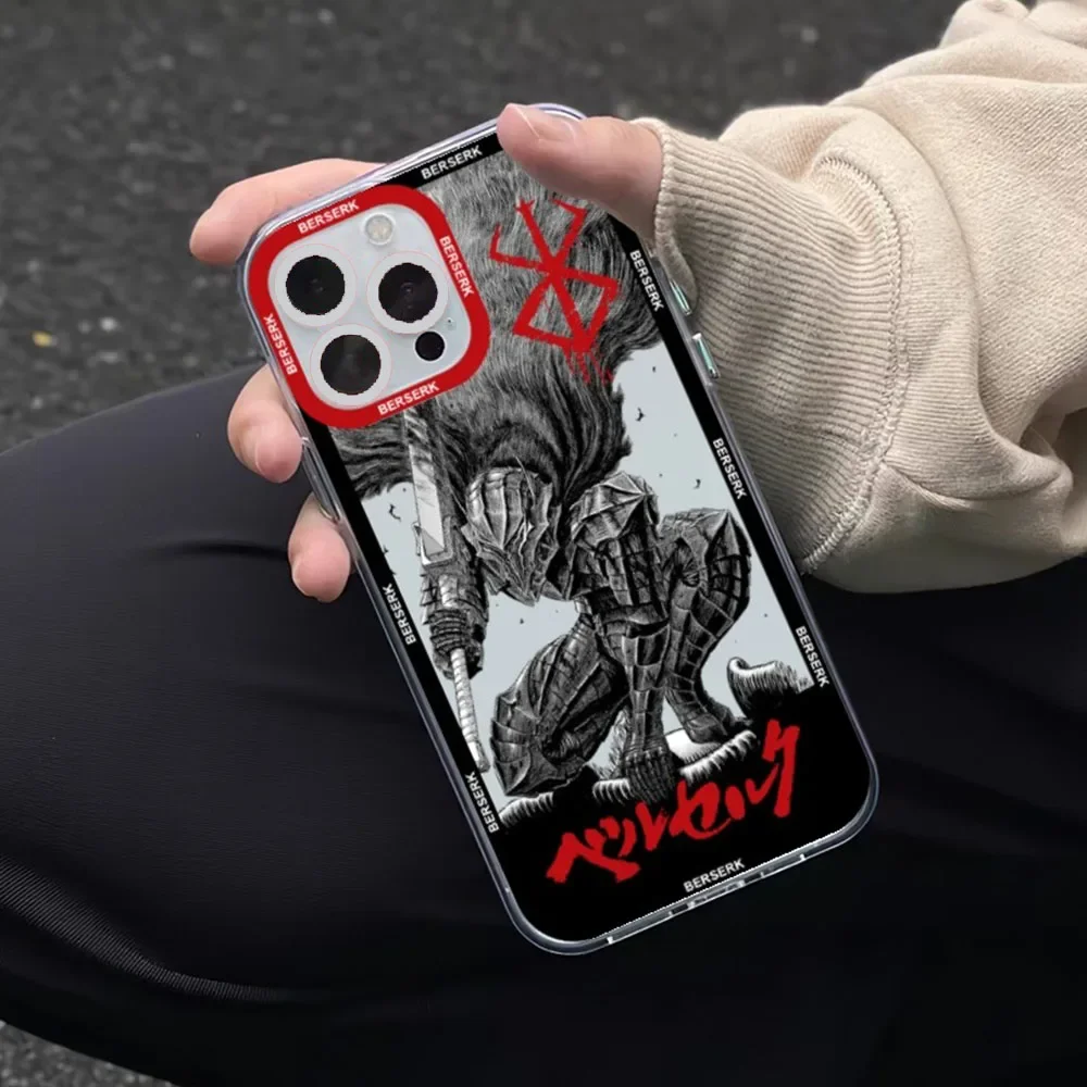 Anime Berserk Phone Case For Samsung Galaxy S10 S20 S21 S22 S23 S24 FE Plus Ultra Note 20 Clear Mobile Case