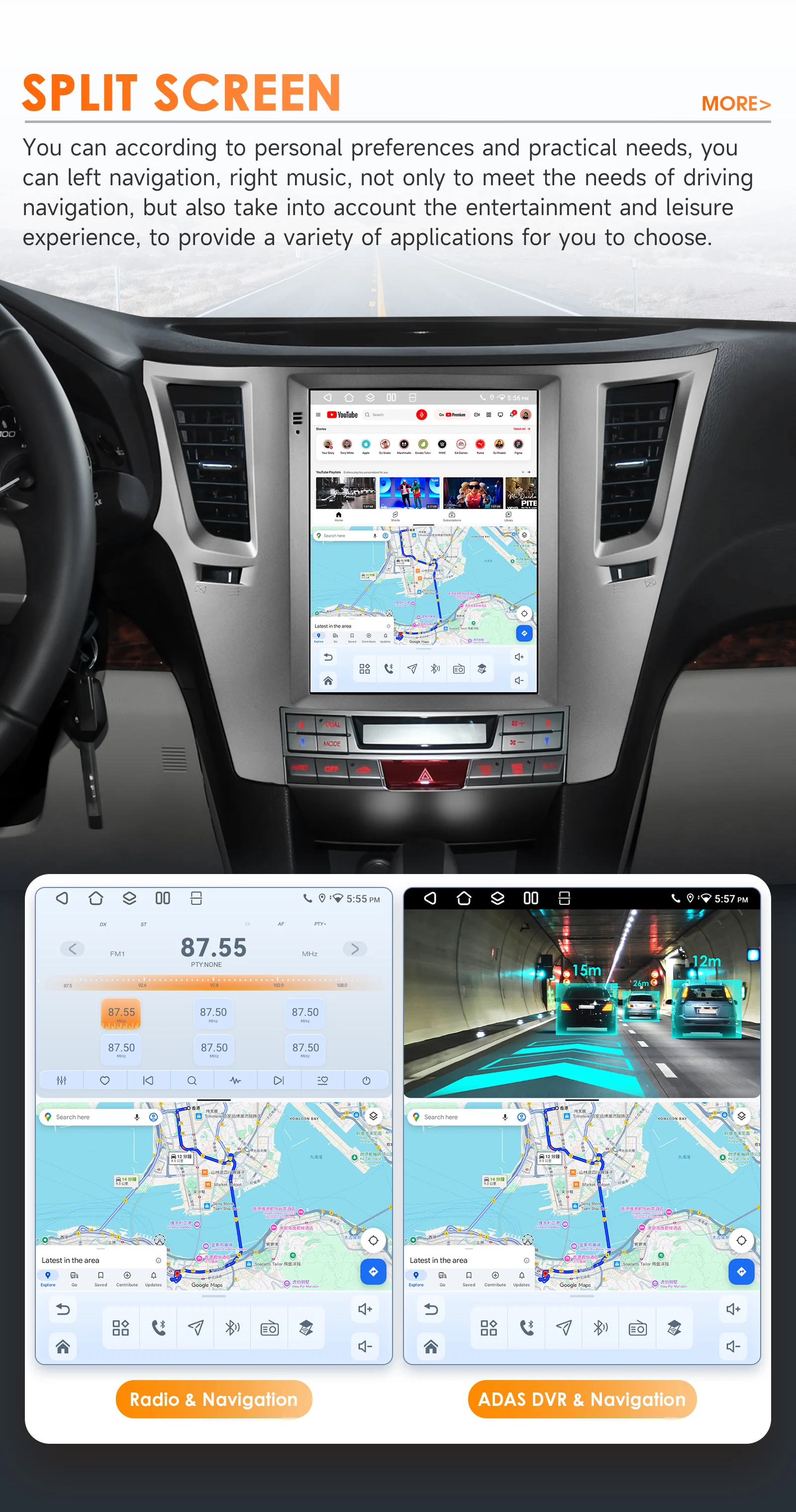 Android 14 2Din Car Radio for Subaru Outback Impreza Legacy 2009-2014 Multimedia Video Player Carplay 4G Stereo 9.7"