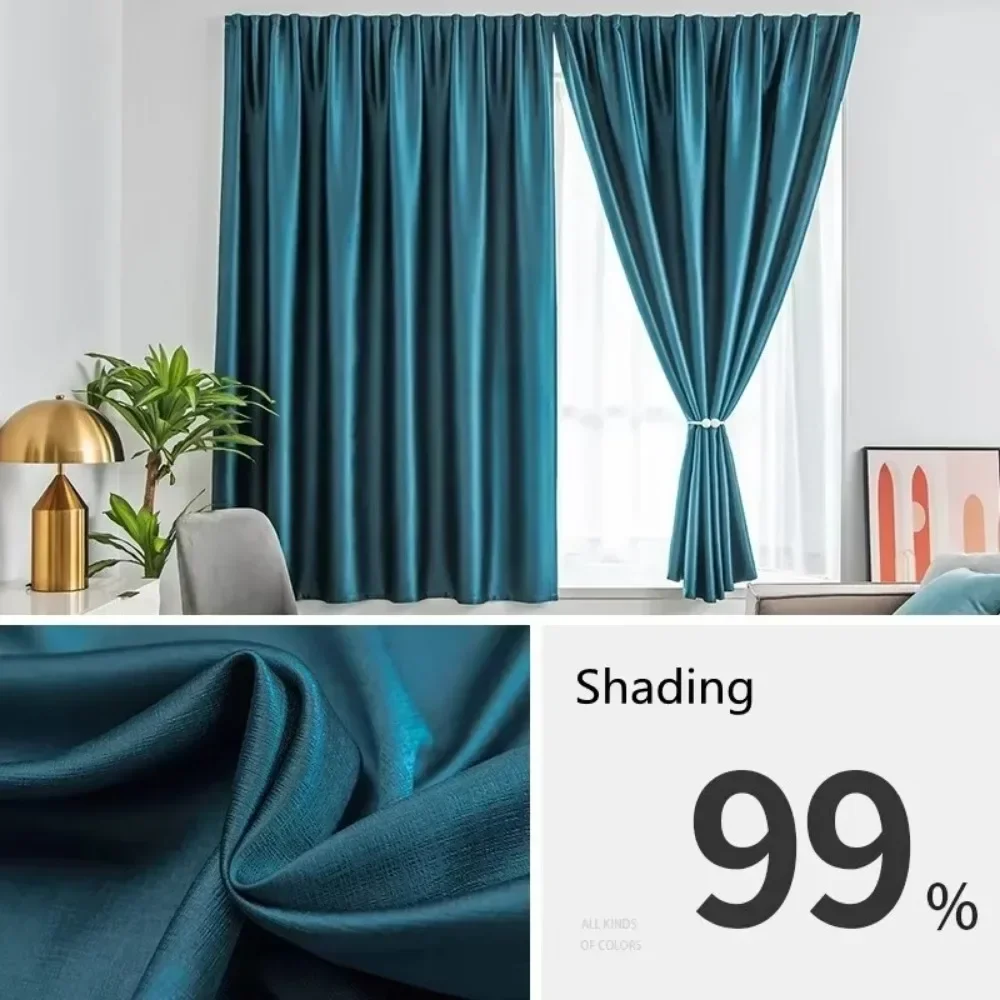 1PC No-Punch 99% Blackout Curtains Easy To Install Paste Curtains for Living Room & Bedroom Window Curtain 커튼 Cortina Para Sala