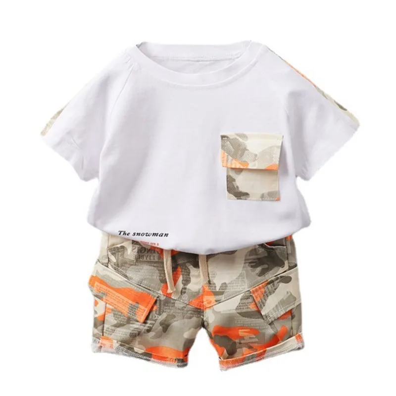 

New Children Clothing Summer Fashion Baby Girls Clothes Suit Boys T-Shirt Shorts 2Pcs/Set Toddler Casual Costume Kids Sportswear