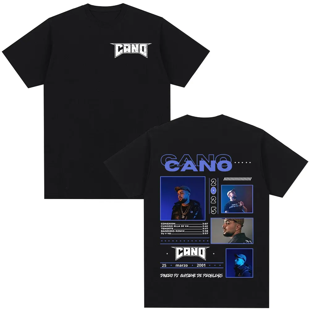 Rapper Cano Triana 2025 Tour Album T Shirt Men Women Fashion Hip Hop Short Sleeve T-shirts Oversized Cotton Tee Shirt Streetwear