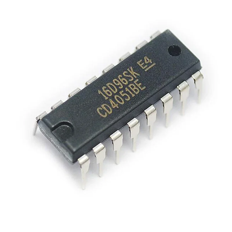 10PCS CD4051BE DIP16 CD4051 CD4051B 4051 DIP-16 CMOS 8-channel multiplexer with logic level switching function IC Chipset