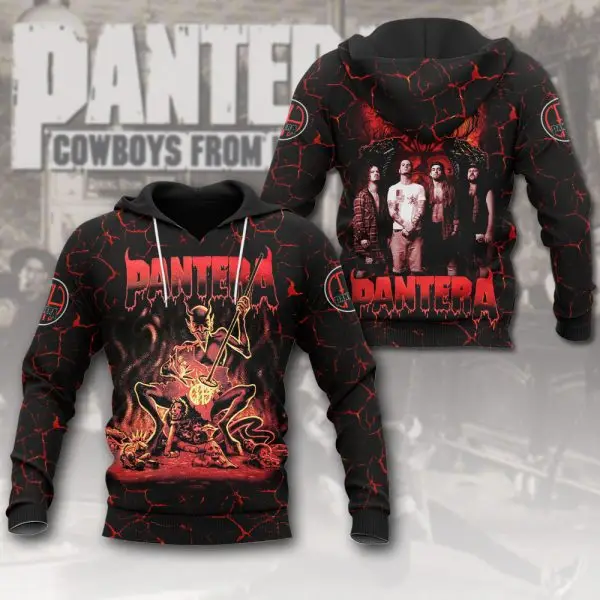 New Classic Rock Band Pantera Sweatshirt 3D Printed Hoodies Men Women Tracksuit Pullover Oversized Hip Hip Street Men's Clothing