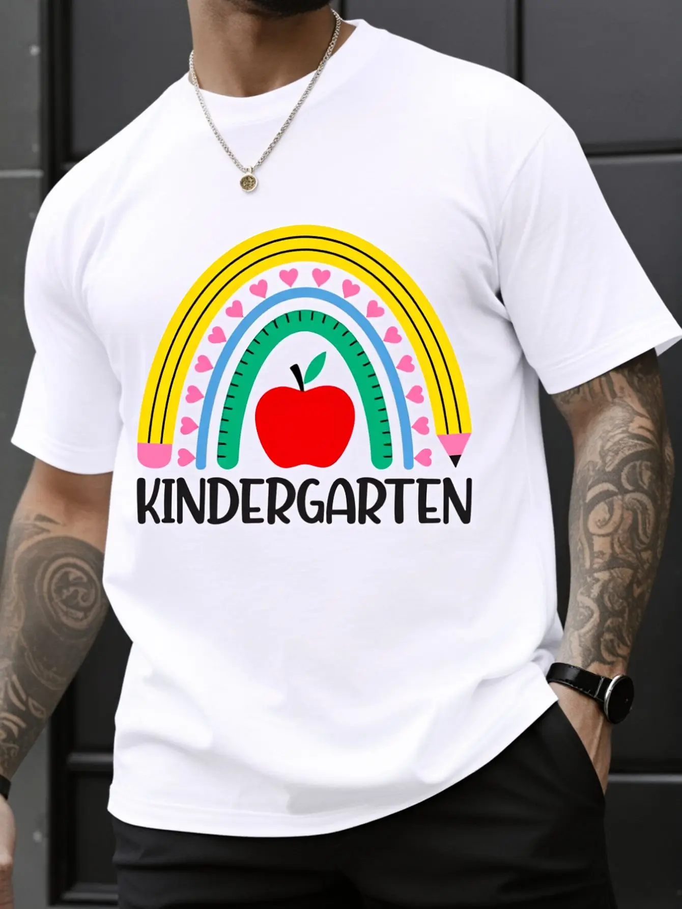 Hello Kindergarten Rainbow Teacher Student Back To School T-Shirt