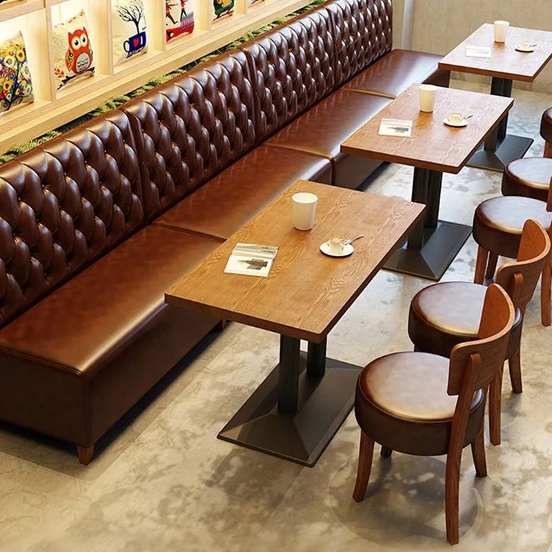 Custom Restaurant Fast Food Coffee Cafe Booths Sofa Modern Nightclub Club Commercial Furniture Leather Booth Seating