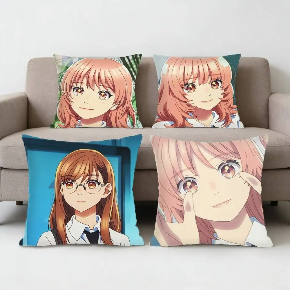 In the Clear Moonlit Dusk Tone and Hibiya Pillow Case Anti-dustmite Pillowcase Invisible zipper silky Sofa cover for bedroom