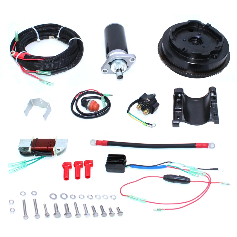 Electric Start Kit For YAMAHA PARSUN HIDEA 2 Stroke 9.9-15HP Outboard Electrical start conversion kit 63V-85550-00 682-81800-12