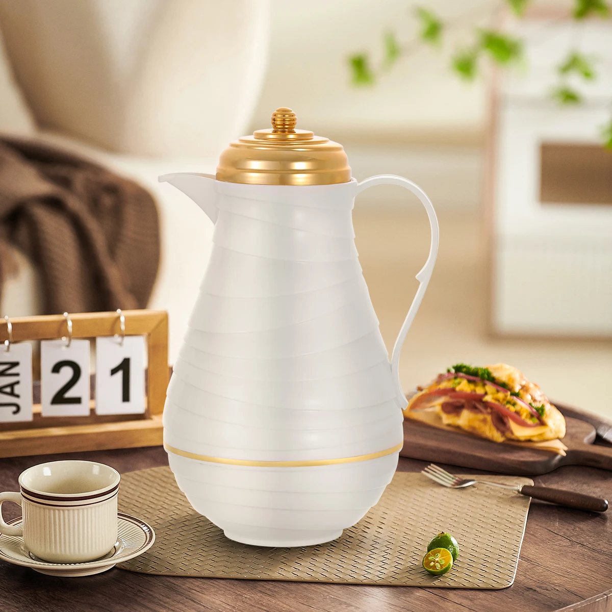 

1L Thermal Coffee Carafe Double Walled Thermos Glass Liner Coffee Kettle Household Insulation Water Pot Vacuum Carafes