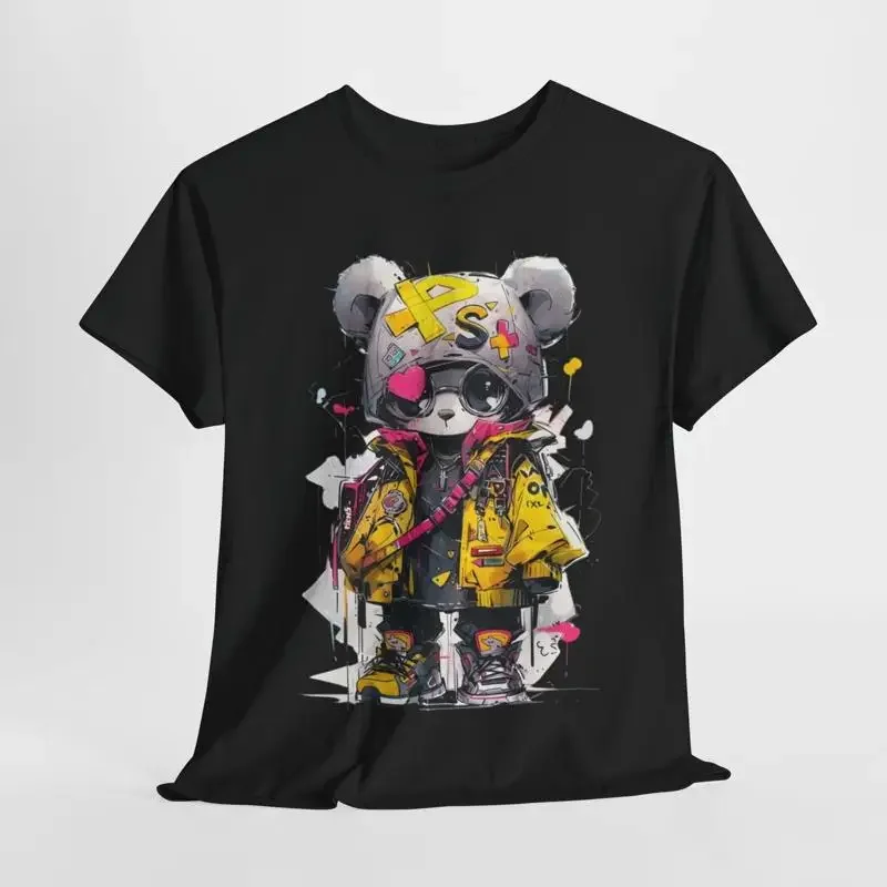 Camiseta divertida para hombre, camiseta con diseño de estilo urbano de PANDA BEAR, camiseta para mujer
