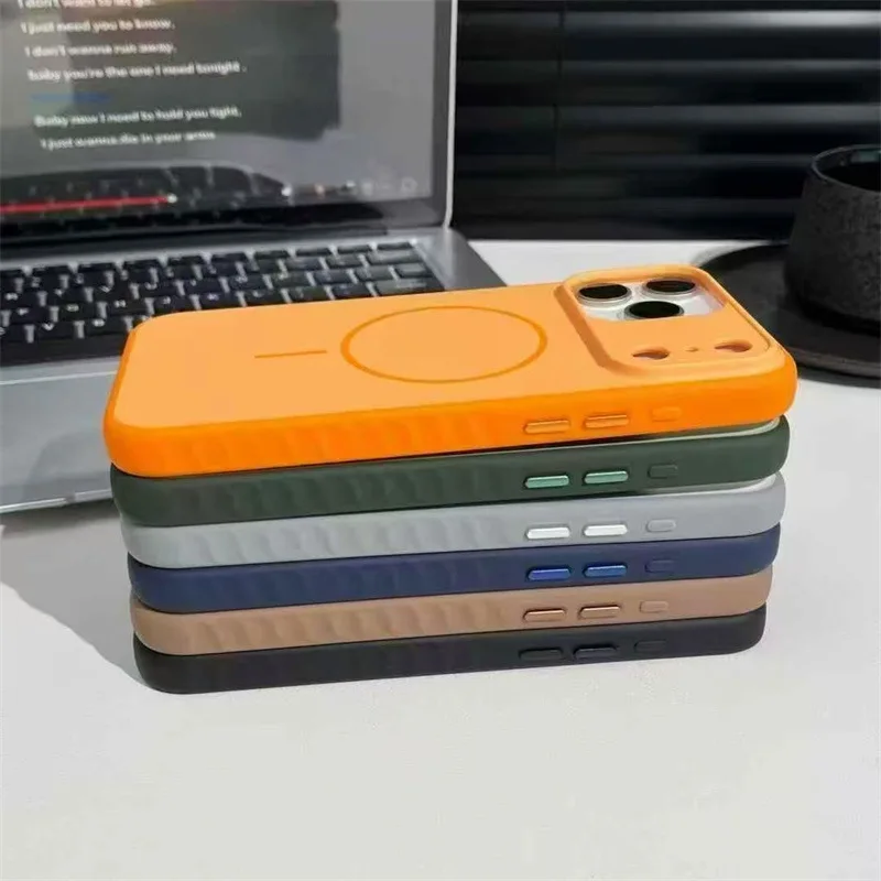 عالية الجودة المغناطيسي متجمد قضية الهاتف المحمول آيفون 17 16 15 14 برو ماكس ل Magsafe للصدمات غطاء الظهر المضادة للانزلاق قذيفة #5